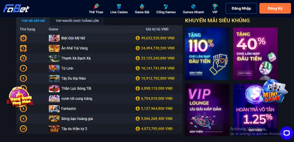 Sự kiện đua top bắn cá HK88